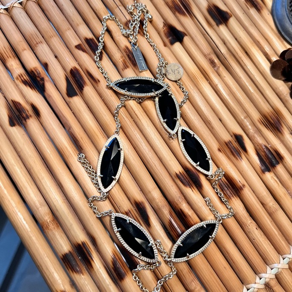 Kendra Scott long gold tone necklace. - Picture 2 of 6